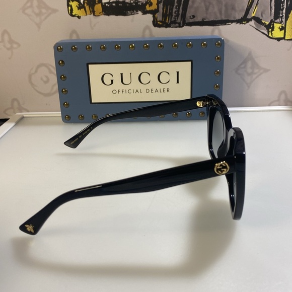 New Gucci Women's GG0163SN 001 51mm Sunglasses - Picture 7 of 12